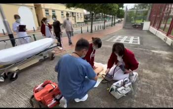 鏡湖醫院氹仔醫療中心開展突發急救事件演習